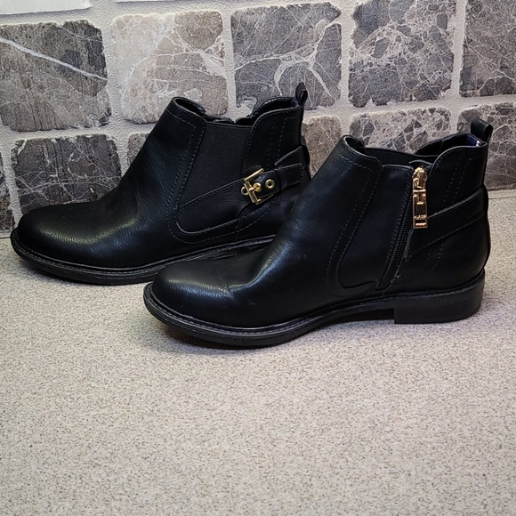 TOMMY HILFIGER 8 M Ankle Boots 👢  Black - Picture 2 of 12